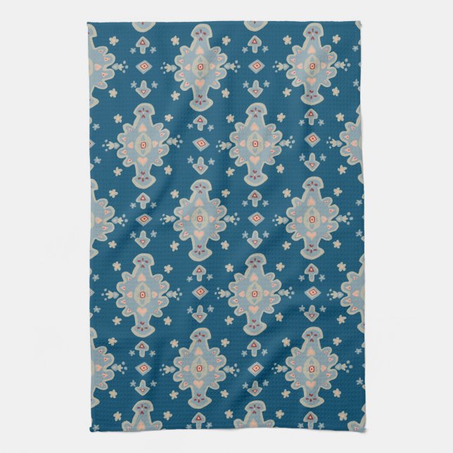Cromwell Carpet Modern Persian Pattern Tea Towel (Vertical)