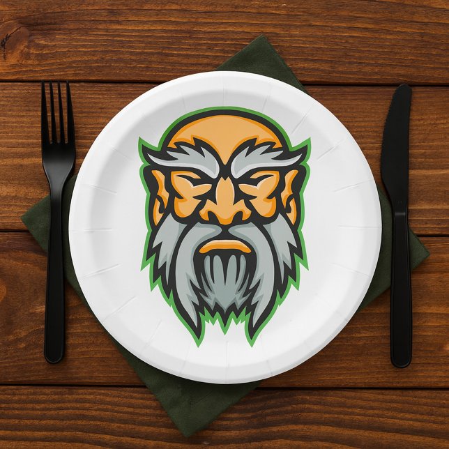 Cronos Greek God Grey Beard Paper Plates (Creator Uploaded)
