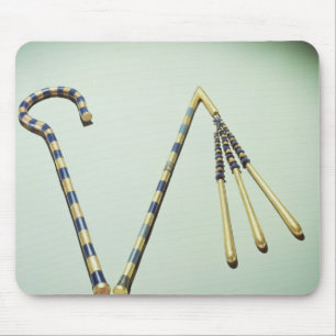 Crook and flail, from the Tomb of Tutankhamun Mouse Pad