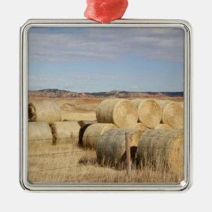 Crook County, Hay Bales Metal Tree Decoration