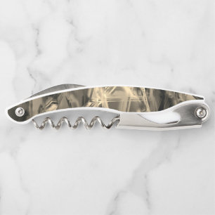 Crooked beige squares stained with 'brushstrokes' corkscrew