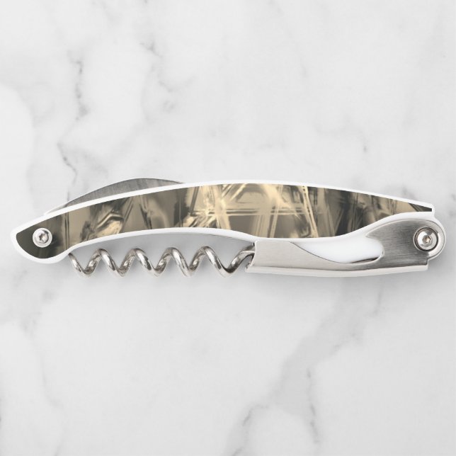 Crooked beige squares stained with 'brushstrokes' corkscrew (Back)