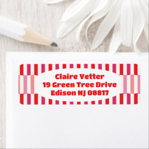 Crooked Candy Canes  Return Address Label