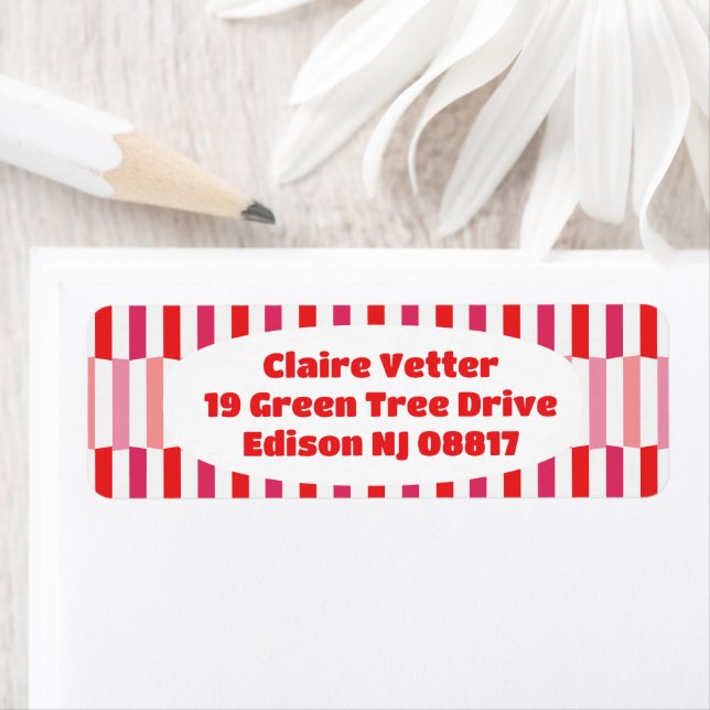Crooked Candy Canes  Return Address Label (Insitu)