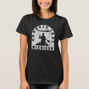 Crooked Lake Canoeing Michigan T-Shirt