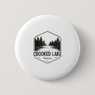 Crooked Lake Indiana Outdoors Vintage 2 6 Cm Round Badge