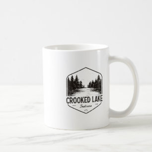 Crooked Lake Indiana Outdoors Vintage 2 Coffee Mug