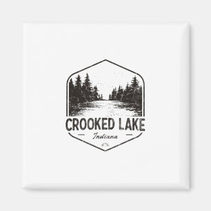 Crooked Lake Indiana Outdoors Vintage 2 Magnet