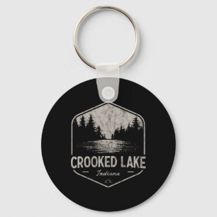 Crooked Lake Indiana Outdoors Vintage  Key Ring