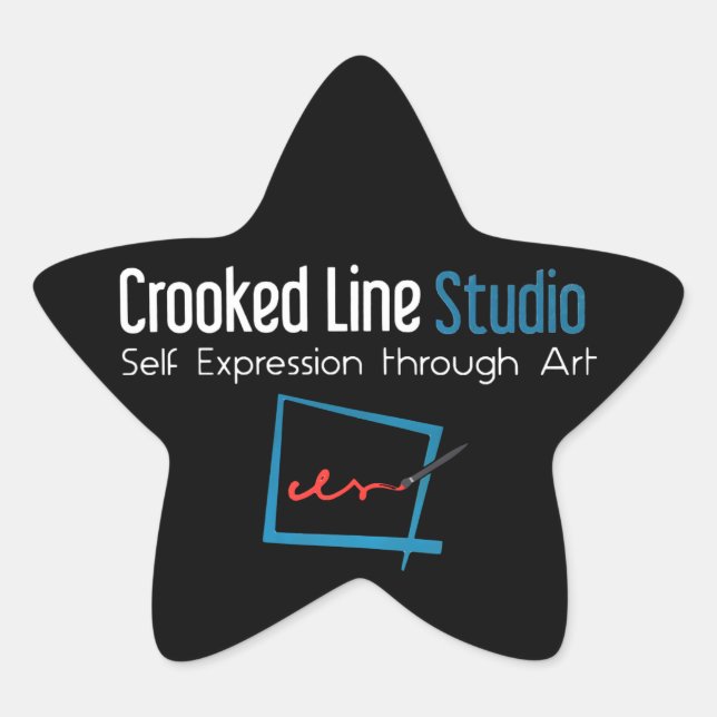 Crooked Line Studio stickers (Front)