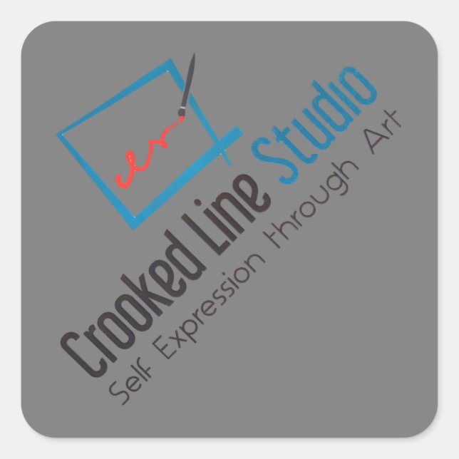 Crooked Line Studio stickers (Front)