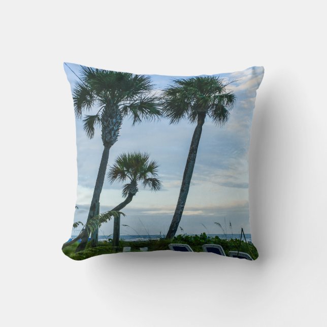 Crooked Palm Trees Cushion (Front)