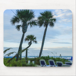 Crooked Palm Trees Mouse Pad