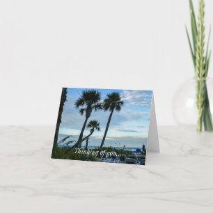 Crooked Palm Trees Thinking Of You Card