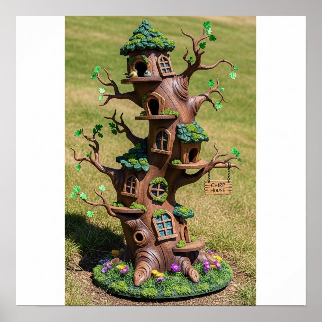 Crooked Tree Birdhouse Poster (Front)