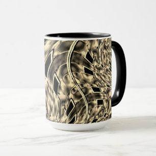 Crooked with a strong shade of beige, mirror mug
