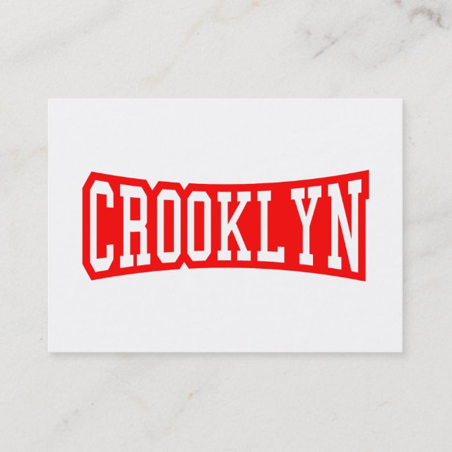 CROOKLYN, NYC BUSINESS CARD (Back)