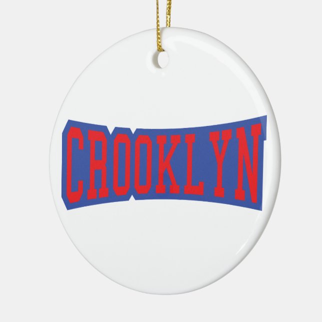 CROOKLYN, NYC CERAMIC ORNAMENT (Left)