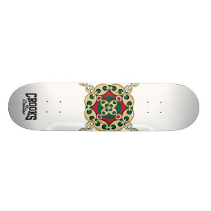 Crooks & Castles Bulls Eye Link (White) Skateboard