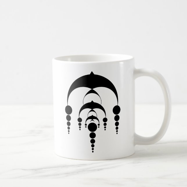 Crop circle 6 (light) coffee mug (Right)