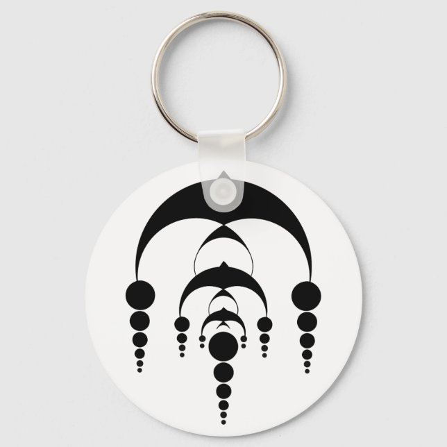 Crop circle 6 (light) key ring (Front)
