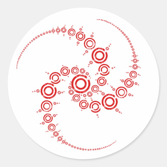 crop circle classic round sticker (Front)