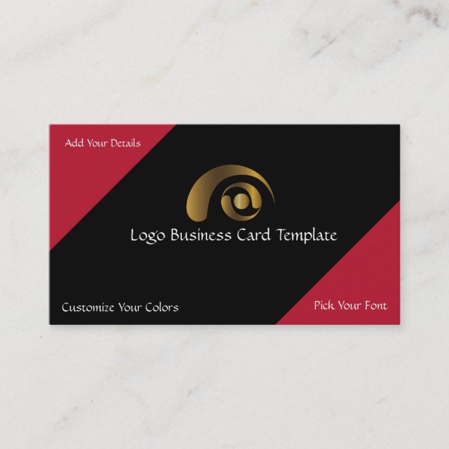 Crop Circle Designs - Simple Gold Logo Business Card (Front)