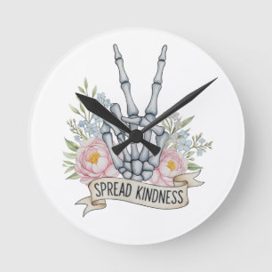 Crop Circle Flower – Geometric Cosmic Art Round Clock