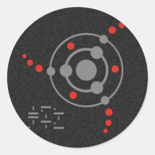 crop circle II   black splatter Classic Round Sticker