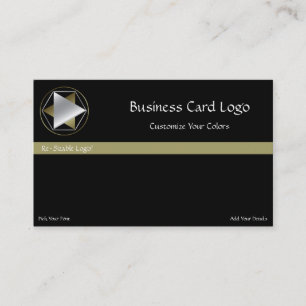 Crop Circle - Silver & Gold Reiki Triangles Logo Business Card