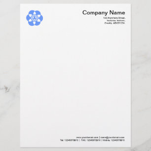 Crop Circle Symbol 02 - Baby Blue Custom Letterhead
