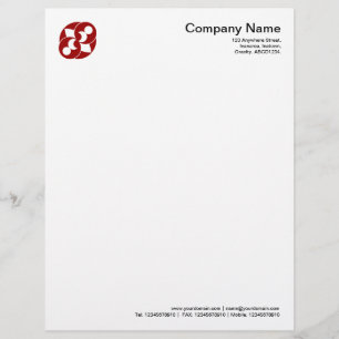 Crop Circle Symbol 03 - Ruby Red Letterhead Design
