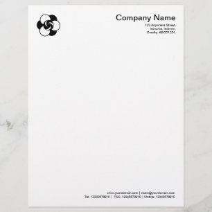 Crop Circle Symbol 04 - Black Letterhead
