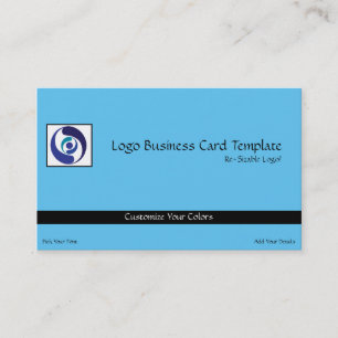 Crop Circle - Teal and Circles Logo Business Card