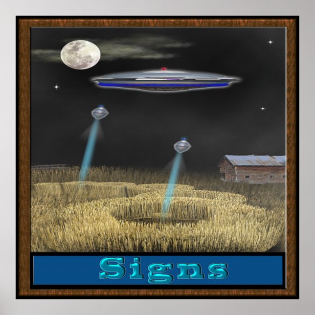 Crop circle ufo poster (Front)