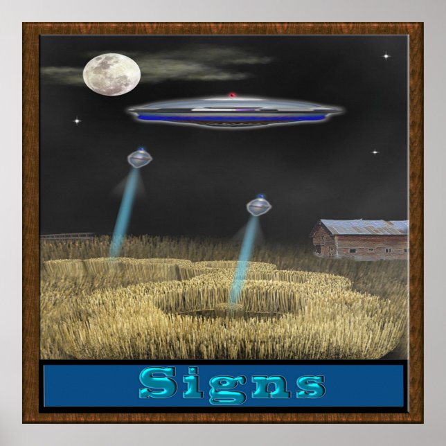 Crop circle ufo poster (Front)