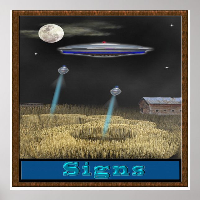 Crop circle ufo poster (Front)