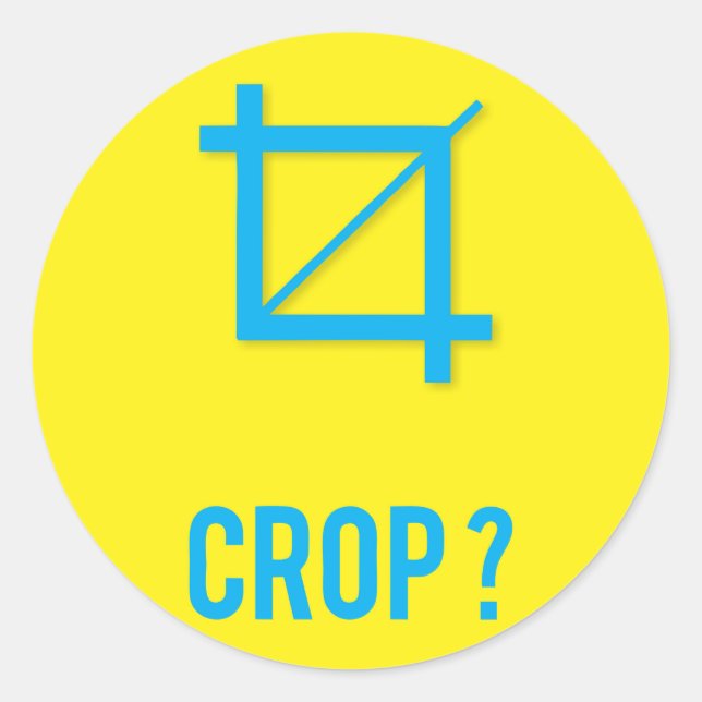 CROP ? CLASSIC ROUND STICKER (Front)
