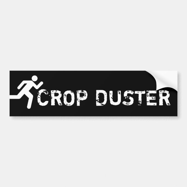 Crop Duster - funny running Bumper Sticker (Front)