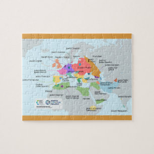Cropped Map of Jewish languages Jigsaw Puzzle