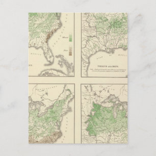 Crops, Statistical US Lithograph Postcard