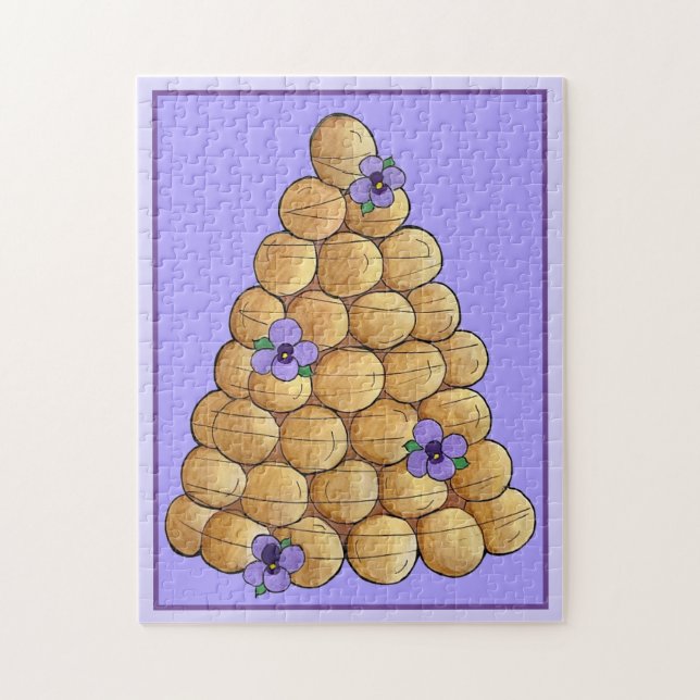 Croquembouche Choux Bun Cream Puffs Wedding Cake Jigsaw Puzzle (Vertical)