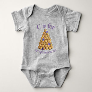 Croquembouche Choux Buns French Patisserie Cake Baby Bodysuit