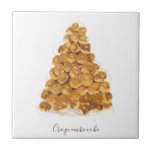 Croquembouche watercolor ceramic tile<br><div class="desc">Delightful ink and watercolor image of a classic French dessert,  Croquembouche.  It means "crunch in the mouth" and is designed to be the centerpiece on a table. A delicious image to add to your decor!</div>
