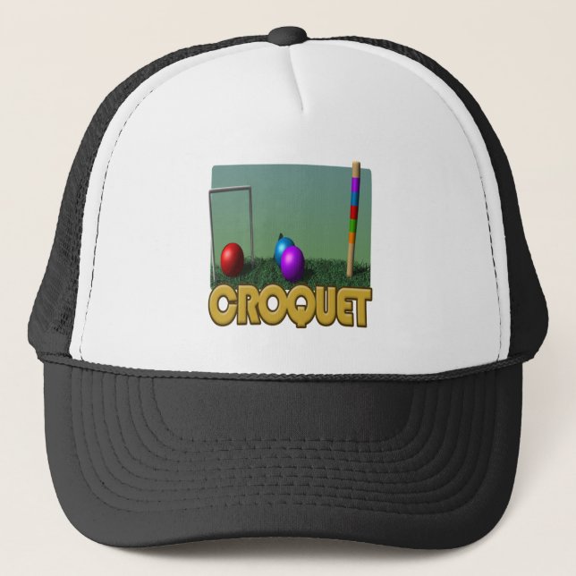 Croquet 5 trucker hat (Front)