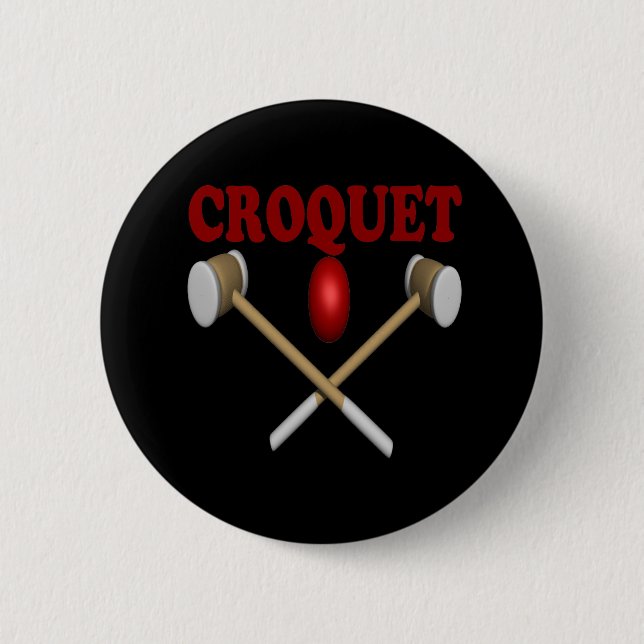 Croquet 6 Cm Round Badge (Front)