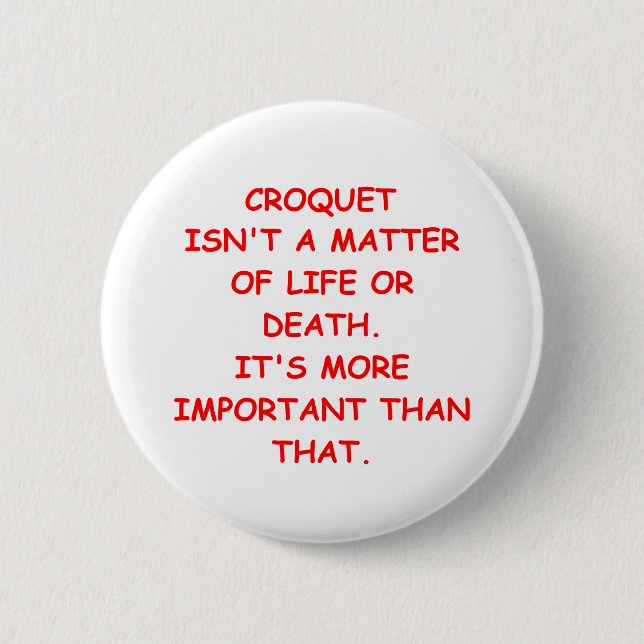 croquet 6 cm round badge (Front)