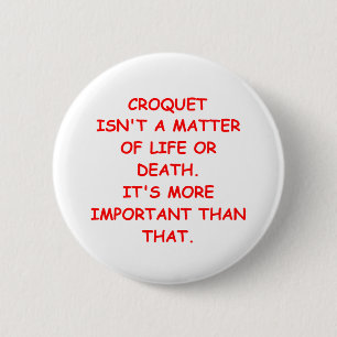 croquet 6 cm round badge