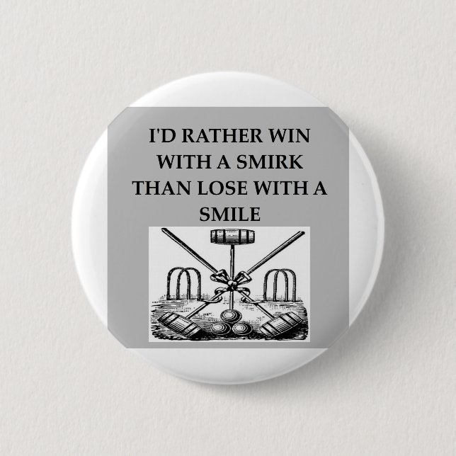 croquet 6 cm round badge (Front)