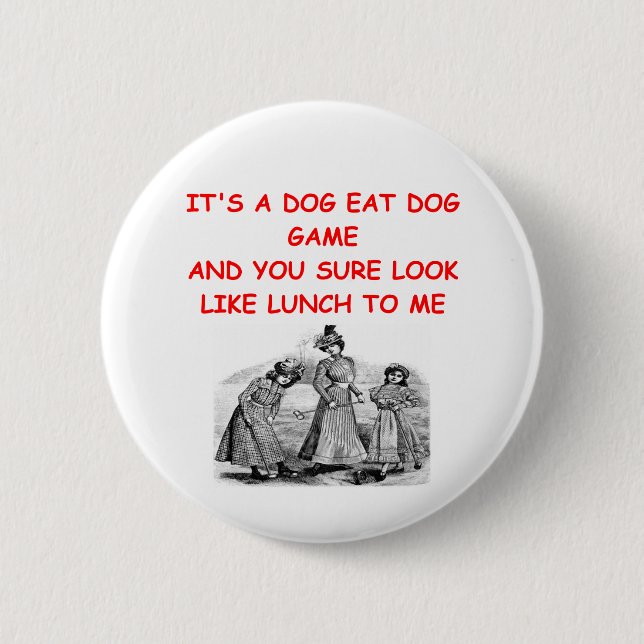 CROQUET 6 CM ROUND BADGE (Front)